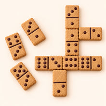 Chocolate chip cookie domino tiles without storage box