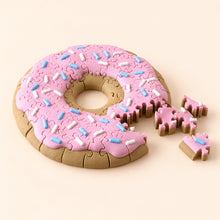 Pink icing donut puzzle