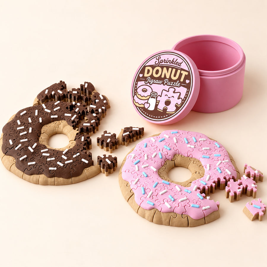 Donut Jigsaw Puzzle & Storage Container