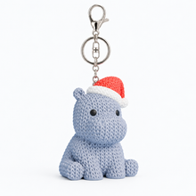 Santa Hippo keychain